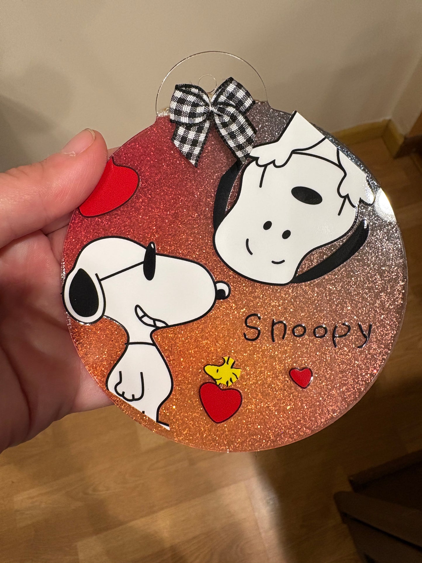 4 inch Glitter Acrylic Ornaments