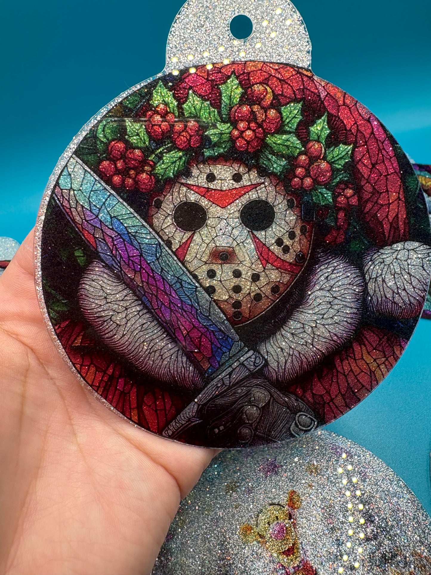 4 inch Glitter Acrylic Ornaments