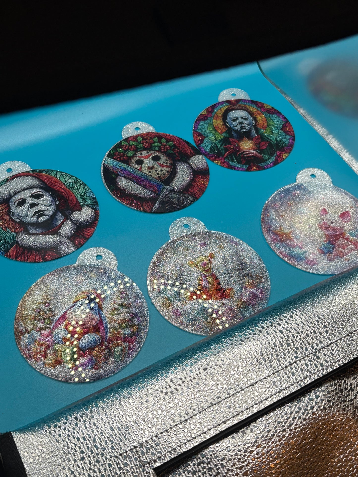 4 inch Glitter Acrylic Ornaments