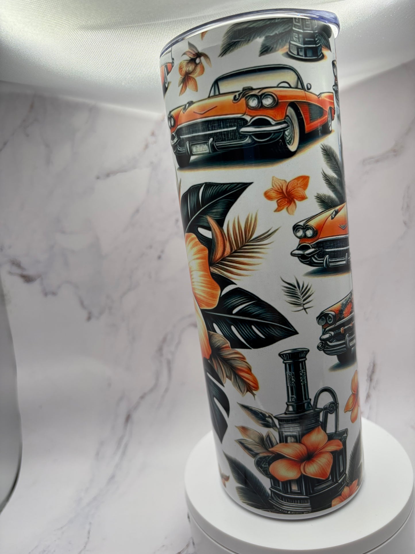 Hibiscus/Car Sublimation Tumbler