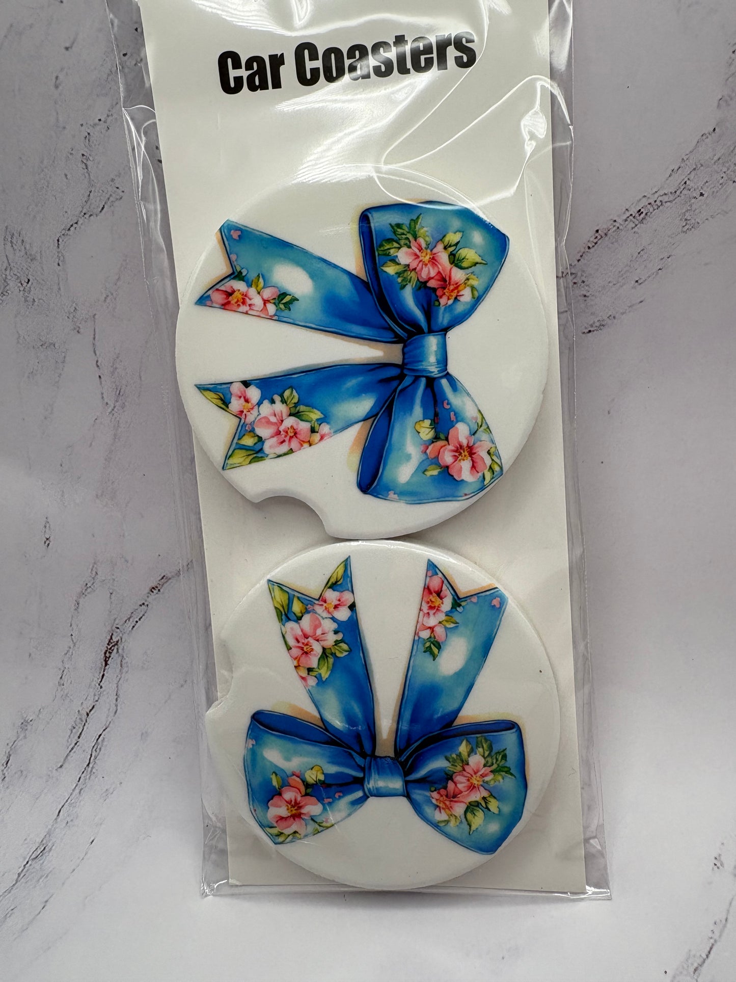 Floral Blue Bow