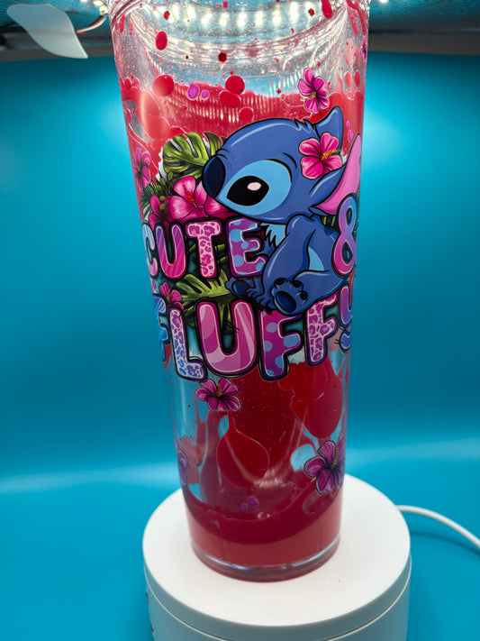 Blue guy cute and fluffy Lava Tumbler