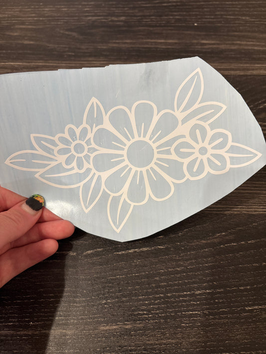 Flower car decal #5