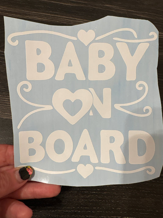 Baby on Board car decal