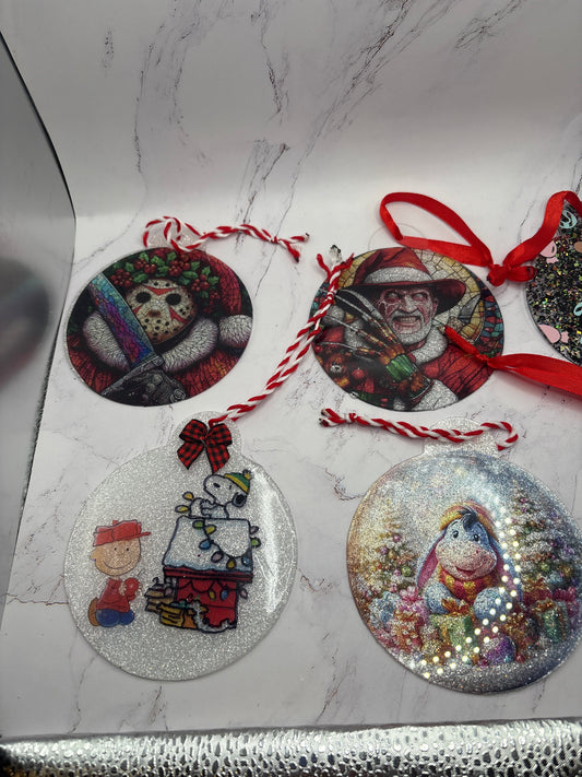 4 inch flat acrylic ornaments