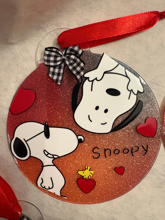 4 inch Glitter Acrylic Ornaments