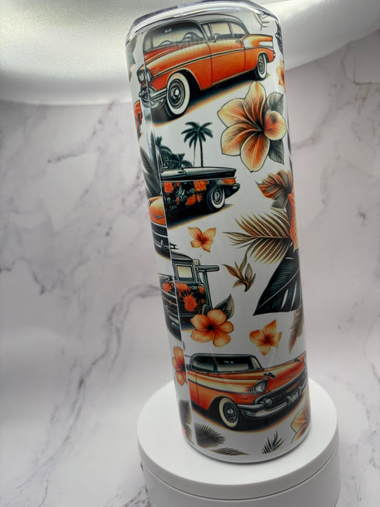 Hibiscus/Car Sublimation Tumbler