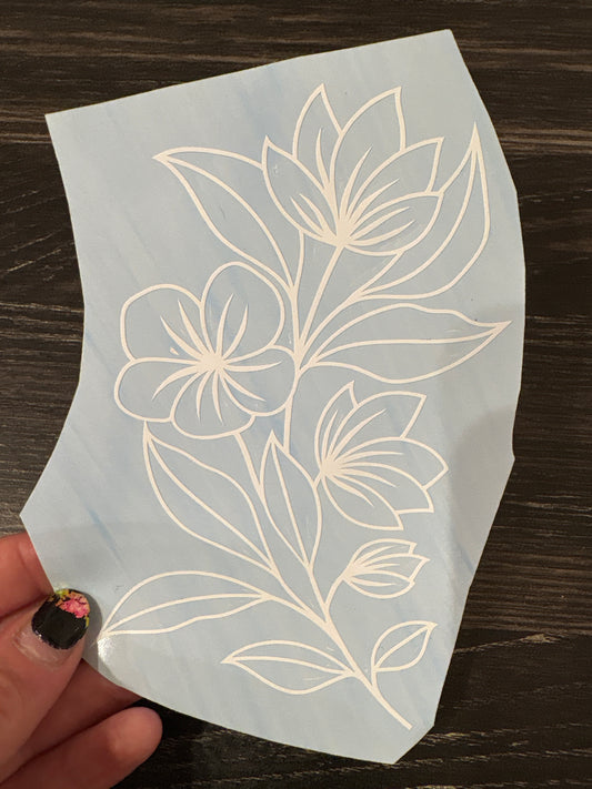 Floral car decal #3