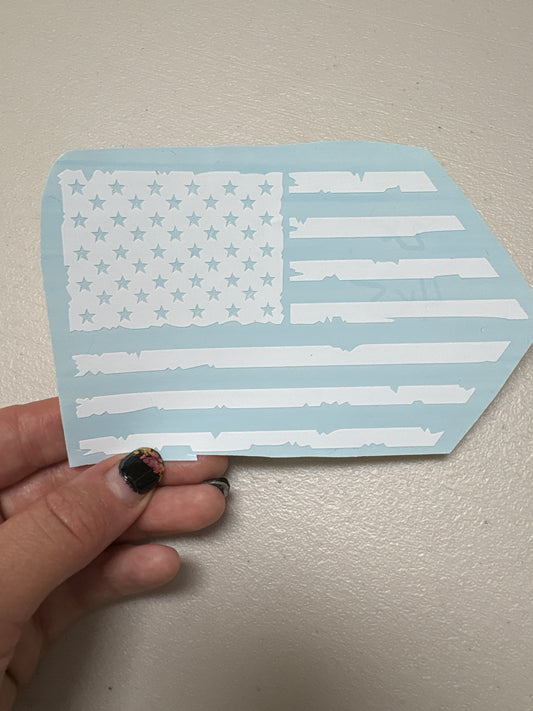 American Flag Car Decal
