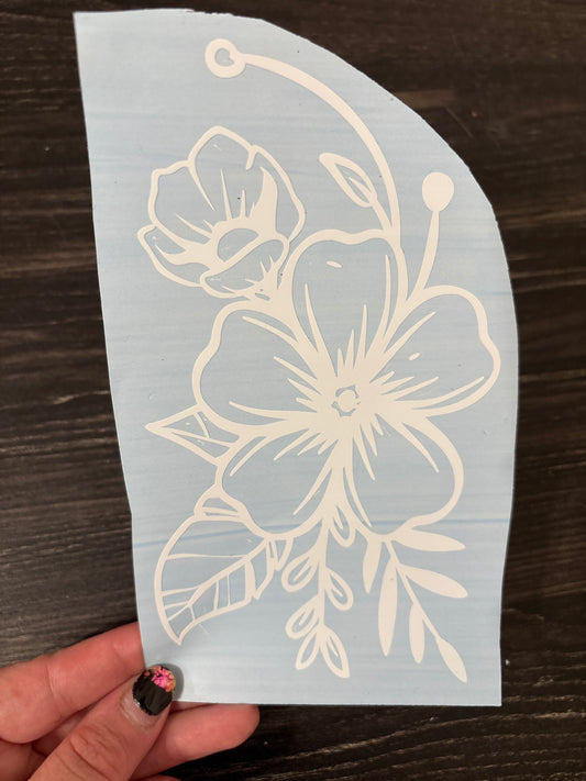 Floral car decal #1